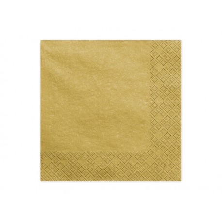 Servilletas oro 3 capas 20 uds de 33x33