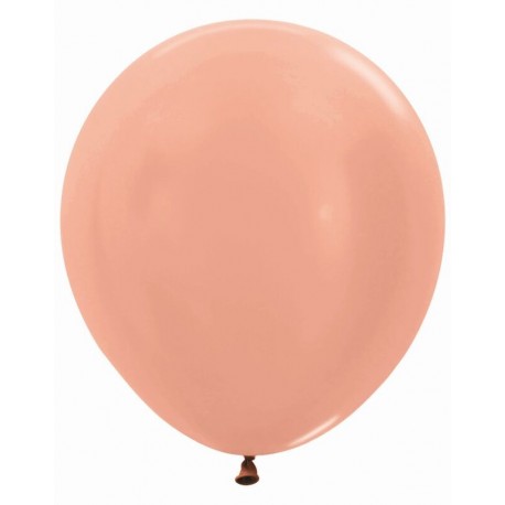 Globo R18 oro rosa Sempertex 45 cm 6 uds