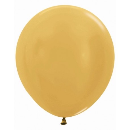 Globo R18 oro Sempertex 45 cm 6 uds