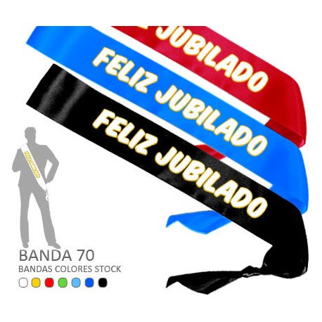 Banda feliz jubilado 7 cm ancho