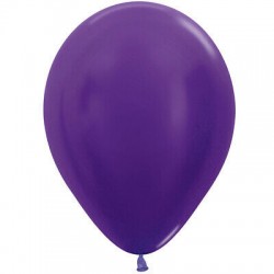 Globo violeta metalizado r5 12,5 cm 100 uds