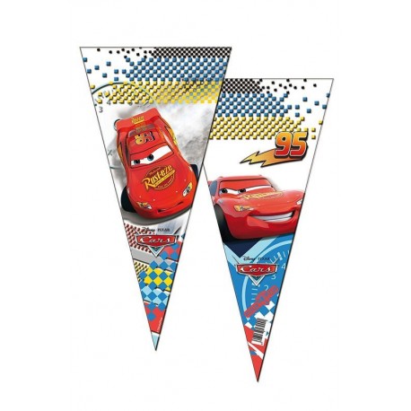 Bolsa de cono para cumpleanos de cars 6 uds