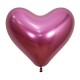 Globo corazon fucsia reflex 12 uds 35 cm