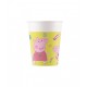 Vasos Peppa pig cumpleanos 8 uds papel