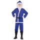 Disfraz papa noel azul para adulto talla L