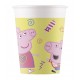 Vasos Peppa Pig cumpleanos 8 uds