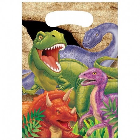 Bolsas Dinosaurios 8 uds 23x16