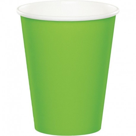 Vasos Verde lima 8 uds de 266 ml