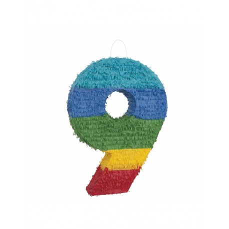 Pinata numero 9 Multicolor 50 cm