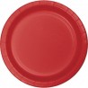 Platos rojos 8 uds de 23 cm carton