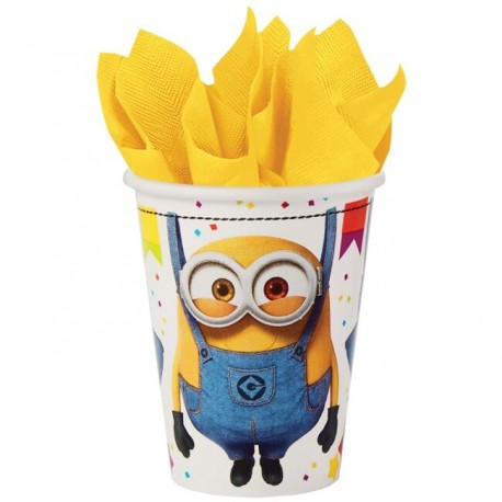 Vasos Minions cumpleanos 8 uds