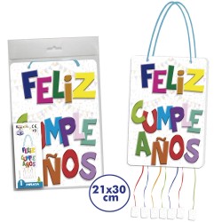 Pinata feliz cumpleanos 21x30 cm