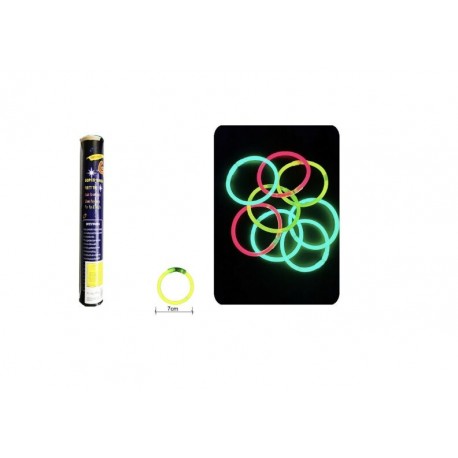 Palos luminosos glow 50 uds con adaptador pulsera