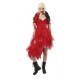 Disfraz Harley Quinn vestido rojo talla S mujer