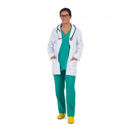 Disfraz doctora verde para mujer talla M