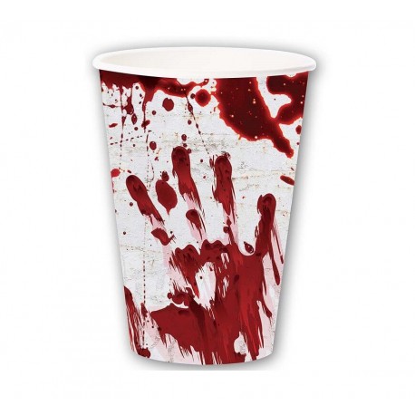 Vasos halloween sangre 6 uds 11 cm