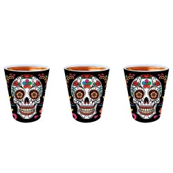 Vasos chupito catrina 3 uds 5x6 cm