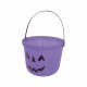 Caldero recoge caramelos halloween lila 20 cm