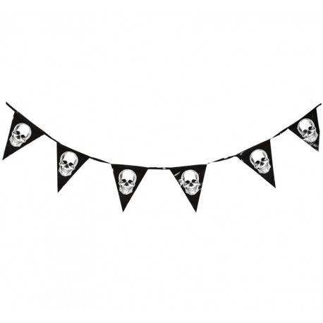 Banderin triangular calaveras 300 cm