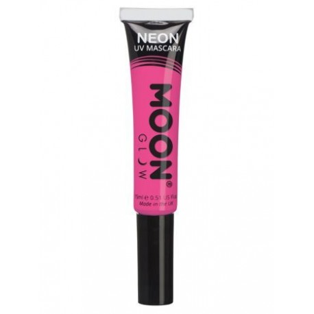 Mascara de ojos rosa UV neon