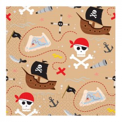 Servilletas cumpleaños piratas 20 uds 33 cm