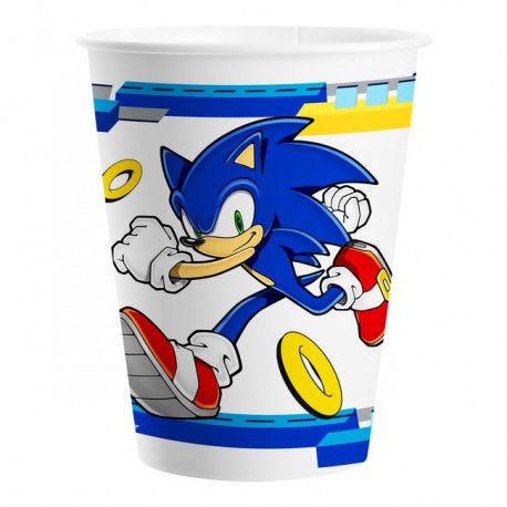 Vasos Sonic cumpleanos 8 uds 20 cl