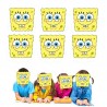 Caretas Bob Esponja cumpleaños 6 uds