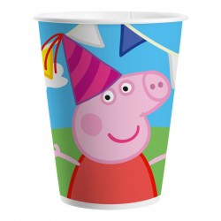 Vasos Peppa Pig cumpleanos 8 uds 20 cl