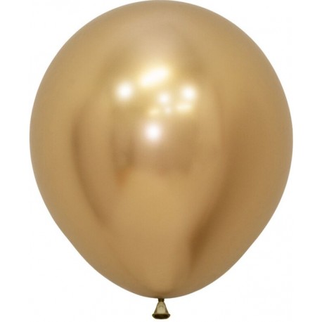 Globo Sempertex 18 45 cm reflex oro 15 uds