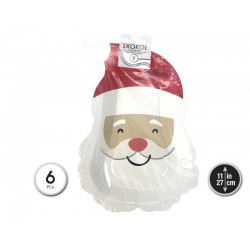 Plato papa noel 6 uds 27 cm