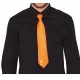 Corbata naranja neon con lentejuelas 37 cm