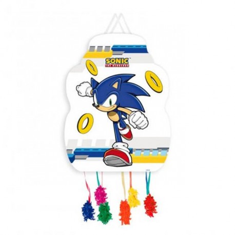 Pinata Sonic cumpleanos 33x46 cm mediana