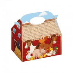 Cajas regalo chuches Granja 12 uds 16x16x10,5 cm