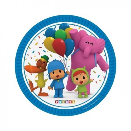 Platos Pocoyo cumpleanos 8 uds de 23 cm