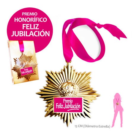 Medella de oro feliz jubilada