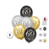 Globos 60 cumpleaños latex 6 uds 30 cm