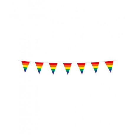 Banderin triangular arcoiris 3 mt orgullo