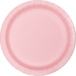 Platos rosa pastel 8 uds de 23 cm