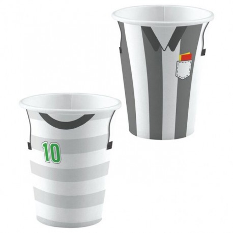 Vasos cumpleanos futbol 8 uds