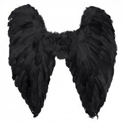 Alas negras plumas Angel negro 65x65 cm