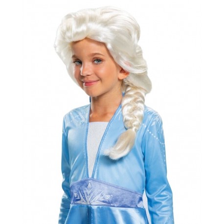 Peluca Elsa Frozen Disney original para nina deluxe