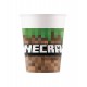 Vasos Minecraft para cumpleanos 8 uds