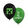 Globos Minecraft cumpleaños 8 uds