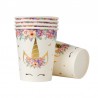 Vasos unicornio cumpleaños 8 uds