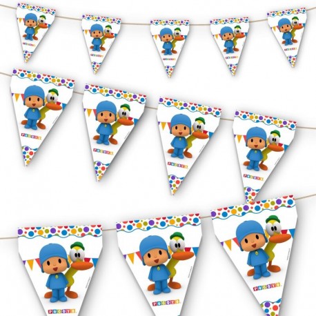 Banderin Pocoyo para cumpleanos 3 metros