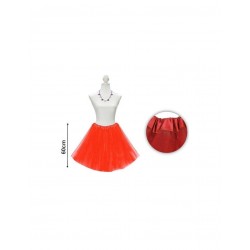 Tutu rojo adulto 60 cm falda tul