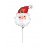 Globo Santa Claus 35 cm con palito