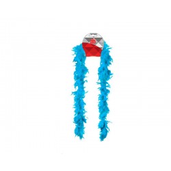 Boa azul turquesa 40 gr fina 180 cm plumas charleston