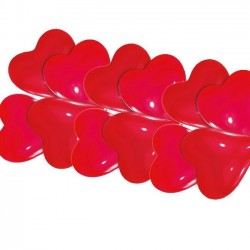 Globos corazon rojo 10 uds 20 cm pequeños