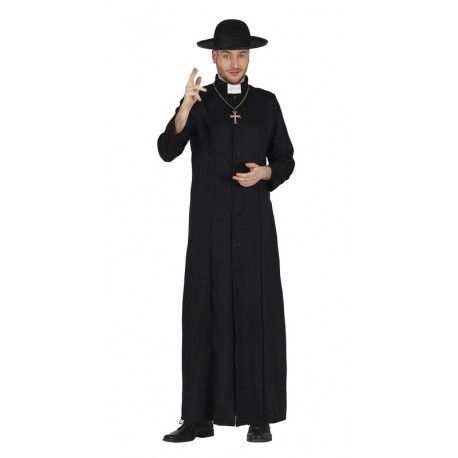 Disfraz cura exorcista para hombre talla M 48 50